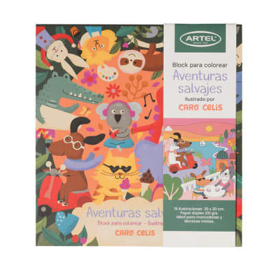 Block para colorear Aventuras salvajes