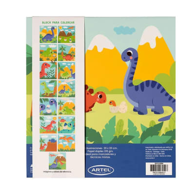 Block para colorear Dinos