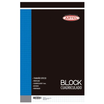 Block Nota Oficio prepicad,80h,cuad 7 mm