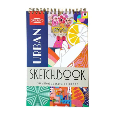 Block dibujo Sketchbook 60 hj, 30 diseños para colorear