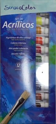SET ACRÍLICOS EN TUBOS 12COL SOC