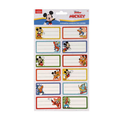 Set 12 Etiq. Nombre 35x70mm Mickey