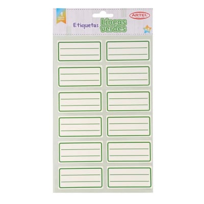 Set 12 Etiq. Nombre 35x70mm Estándar