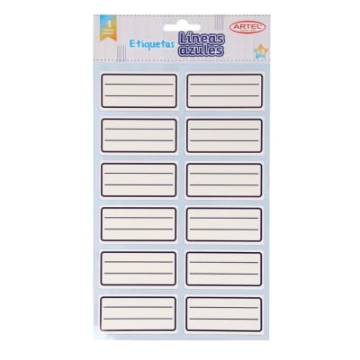 Set 12 Etiq. Nombre 35x70mm Estándar