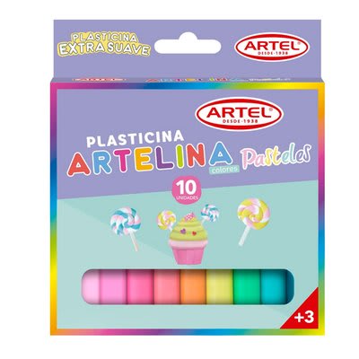 PLASTICINA PASTEL 10 UNIDADES