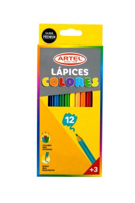 Est 12 Lapiz Color Artel Largos