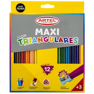 Est. 12 Lapices de colores Maxi Artel 5m