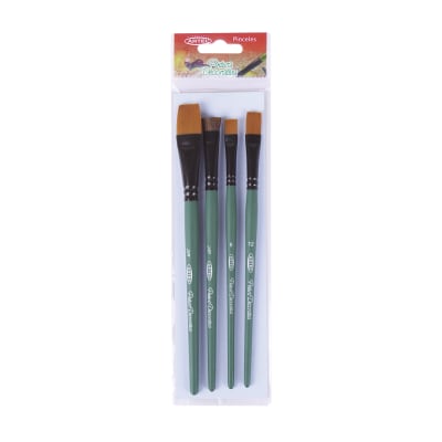 Set Pincel Deco:3 planos largo+1 corto