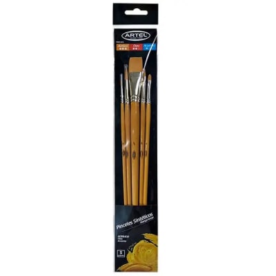 Set 5 Pinceles Artel para Acrilico