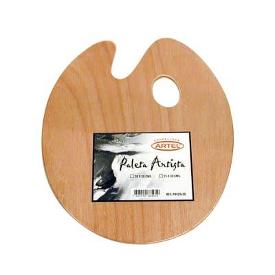 PALETA MADERA OVALADA 20X30 CM