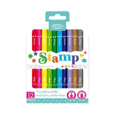 Set 12 Rotuladores Confetti Doble Punta