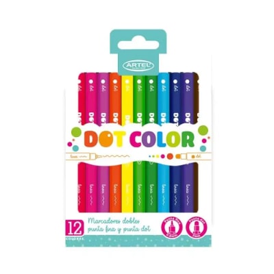 Set 12 Rotuladores Dot Doble Punta