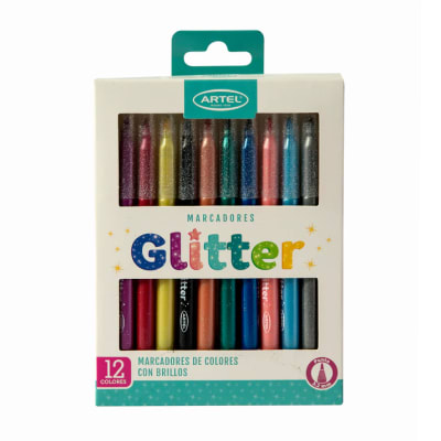 Est. Marcadores Glitter 12 colores