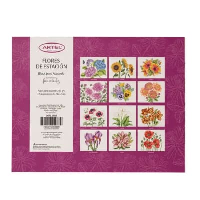 Block para colorear Flores de Estación