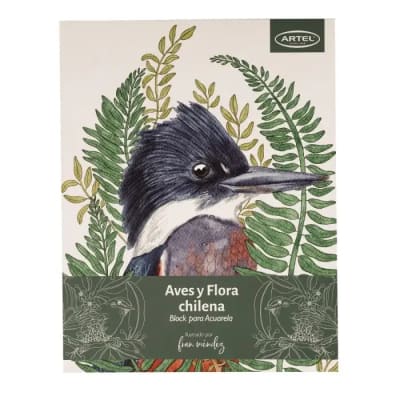 Block para colorear Aves y Flora de Chil
