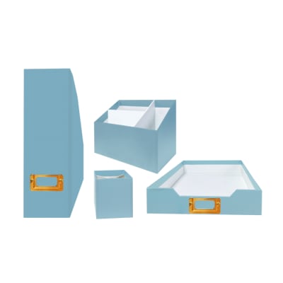 Set Organizador 4 piezas Col Celeste