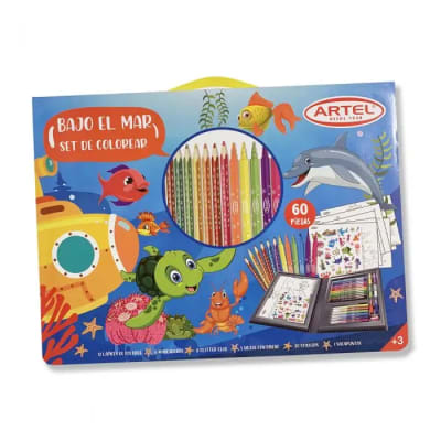 Set para Colorear Bajo el Mar