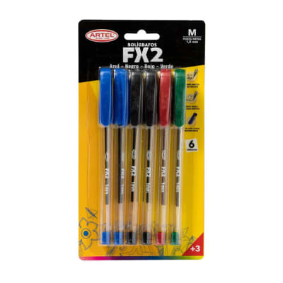 Bl. Boligrafo ARTEL FX x6 colores