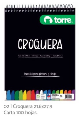 CROQUERA 21.6 x 27.9  CARTA TORRE IMAGIA