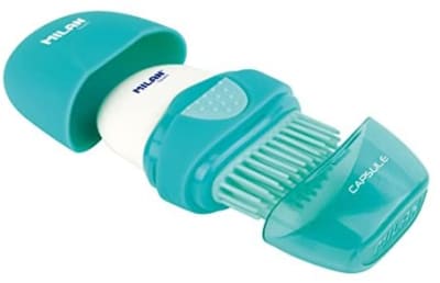 GOMA CON FUNDA Y CEPILLO COLORES CAPSULE MILAN