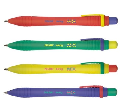 BOLIGRAFO 1mm SWAY MIX TINTA AZUL SURTIDOS MILAN