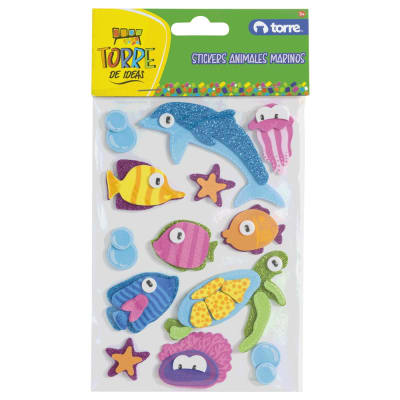 STICKERS ANIMALES MARINOS TORRE