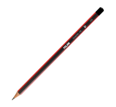 LAPIZ GRAFITO TRIANGULAR MINA 2.2mm HB MILAN UNIDAD