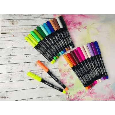 MARCADORES PUNTA PINCEL 24 COLORES