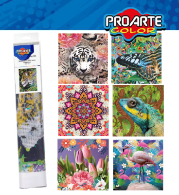 PINTA CON DIAMANTES 30X30 PROARTE (SURTIDO)