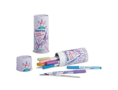 GIOTTO MARCADOR TURBO SOFT BRUSH CANDY COLLECTION TUBO 12 COLORES