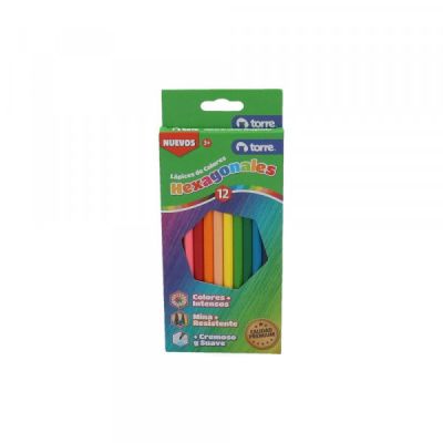 LAPICES 12 COLORES HEXAG. TORRE IMAGIA
