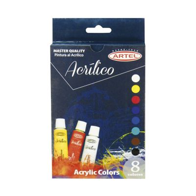 Set acrilicos artel 8 colores