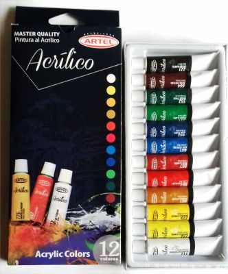 Set Acrílicos Artel 12 colores de 12ml