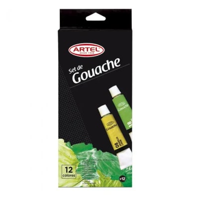 SET GOUACHE 12 COLORES DE 12ML