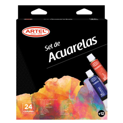 Set de Acuarelas 24 colores de 12ml