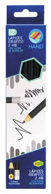 LAPICES GRAFITO 2HB HEXAGONALES 12UN HAND