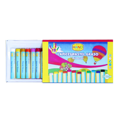 LAPIZ PASTEL GRASO.12 COLORES.HAND