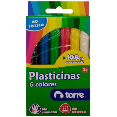PLASTICINA 6 COLOR TORRE IMAGIA
