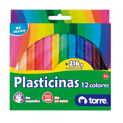 PLASTICINA 12 COLOR TORRE IMAGIA
