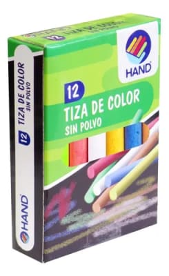 TIZA COLOR.12 UNID..SIN POLVO.HAND