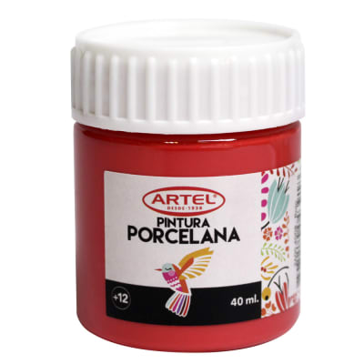FCO 40ML PINTURA PORCELANA ROJO