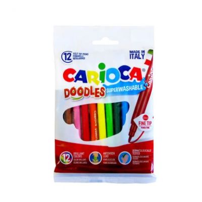 PLUMONES DOODLES 12 COLORES CARIOCA