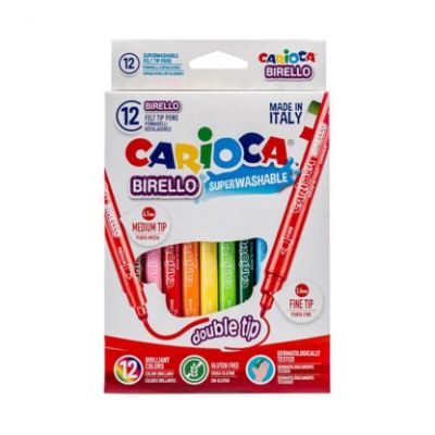 PLUMONES BIRELLO 12 COLORES CARIOCA