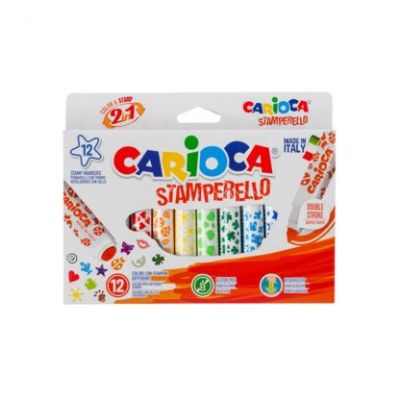 PLUMONES STAMPERELLO 12 COLORES CARIOCA