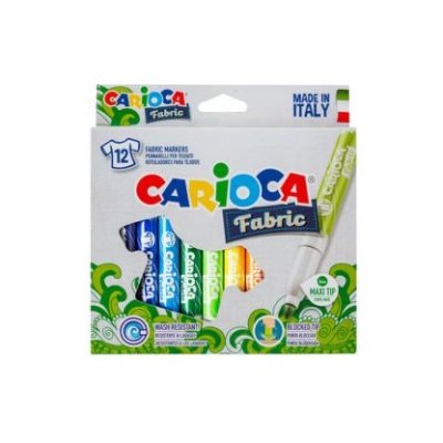 PLUMONES FABRIC 12 COLORES CARIOCA