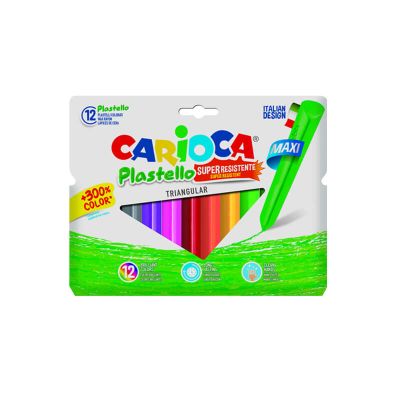 CRAYON PLASTICO JUMBO 12 COLORES CARIOCA