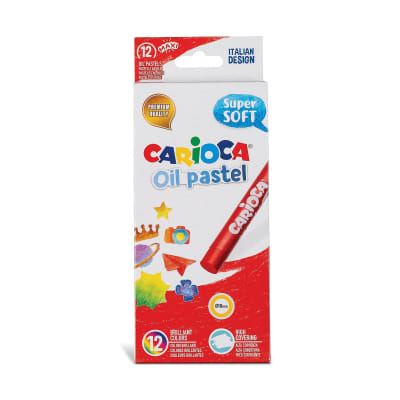 LAPICES PASTEL GRASO 12 COLORES CARIOCA