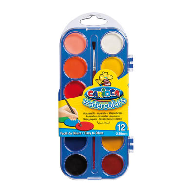 ACUARELA 30MM 12 COLORES CARIOCA