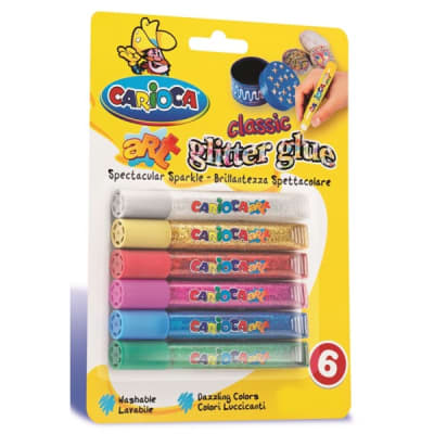 GLITTER 6 COLORES BASIC 10.5 ML CARIOCA