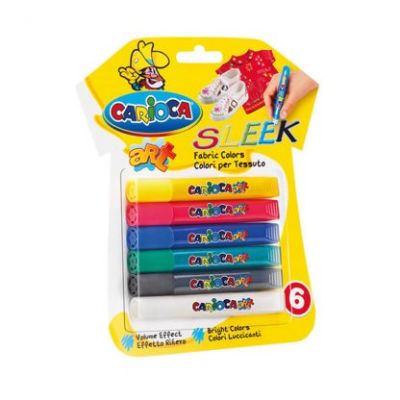 PINTURA TELA 6 COLORES BASIC 10.5 ML CARIOCA